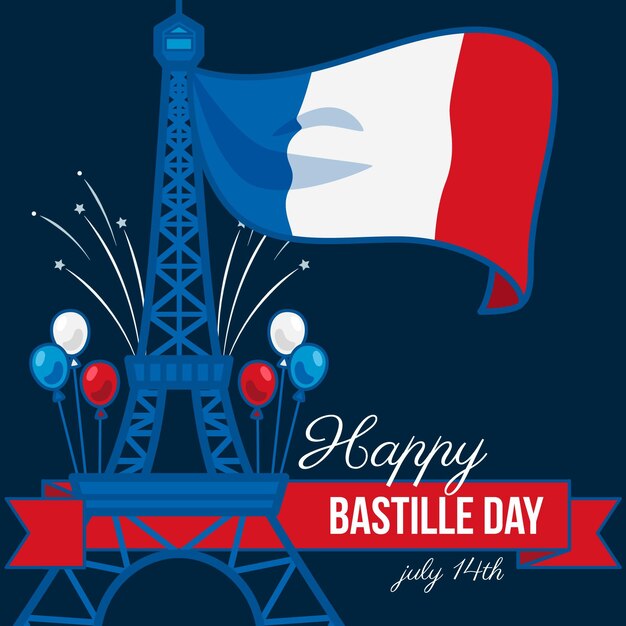 フランスの国旗のイラスト 無料のベクター