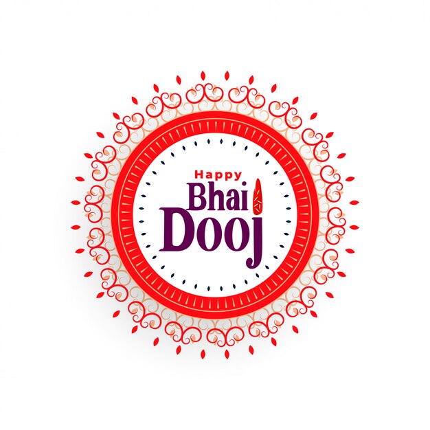 Happy bhai dooj beautiful illustration in indian style