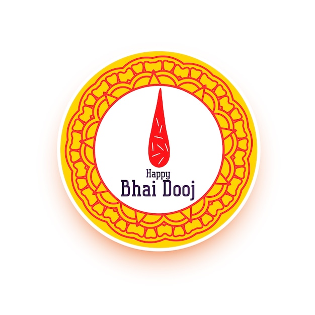 Free vector happy bhai dooj design for indian festival vector