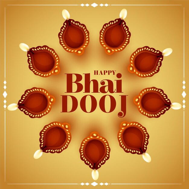 Поздравительная открытка happy bhai dooj