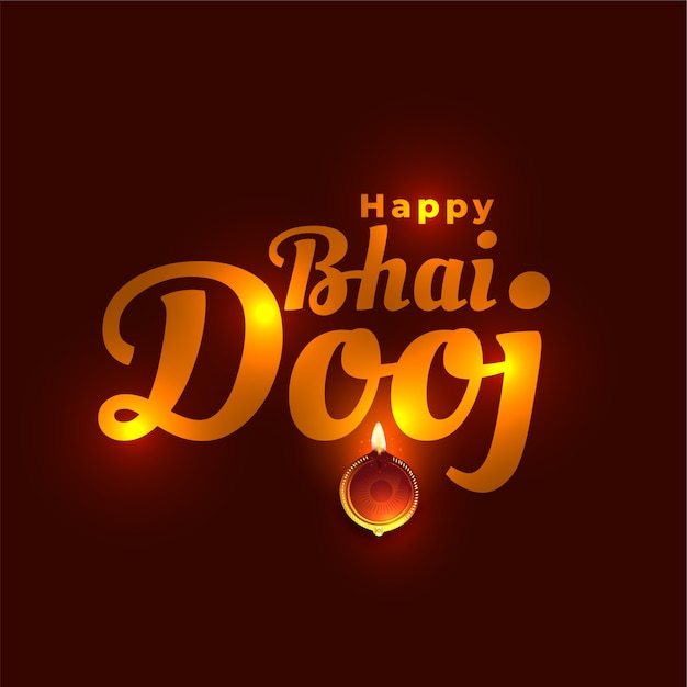 Free vector happy bhai dooj wishes greeting card