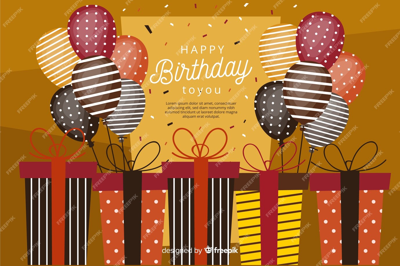 Free Vector | Happy birthday background in flat style