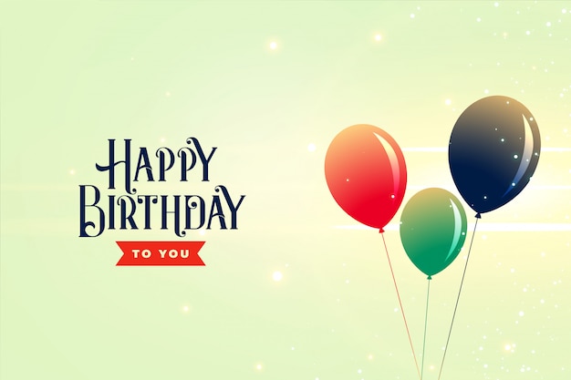 Happy birthday balloons background celebration template