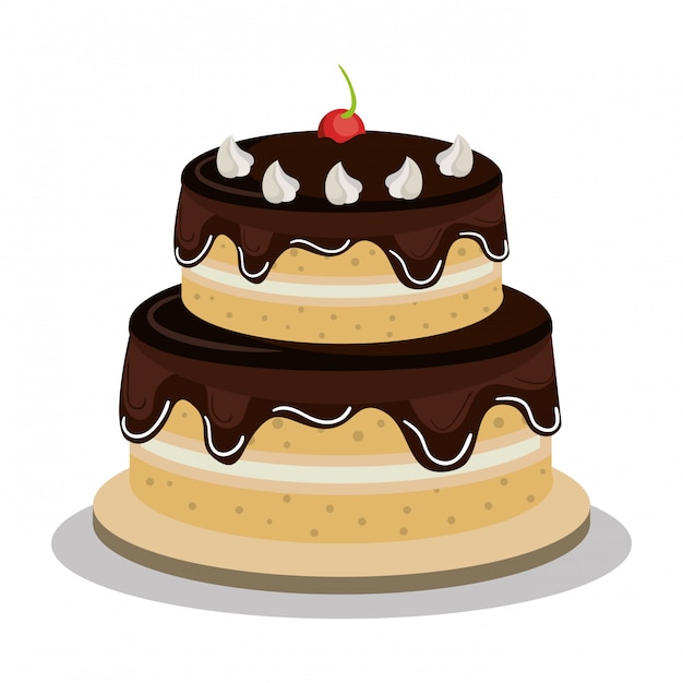 お誕生日おめでとうケーキのデザイン
