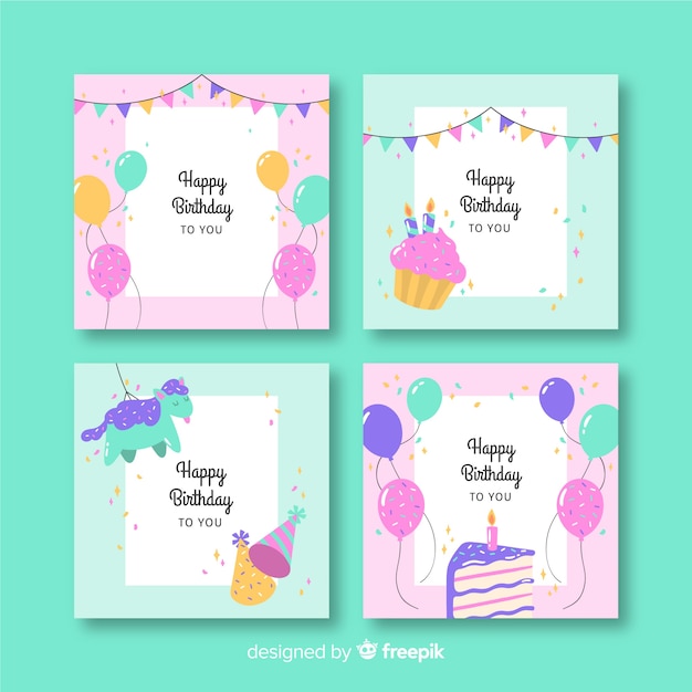 Happy birthday card collection