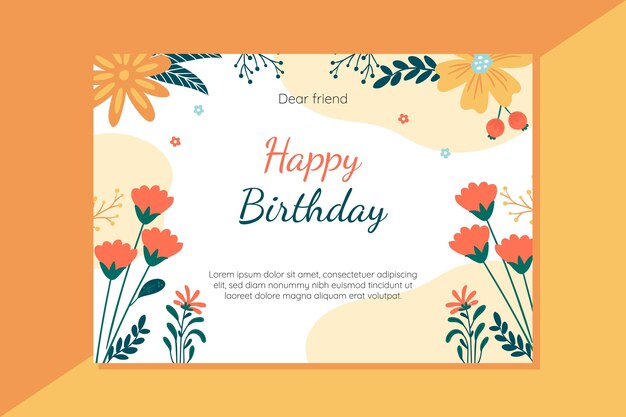 子供の誕生日カードテンプレート 無料のベクター