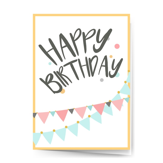 Free vector happy birthday card design vector