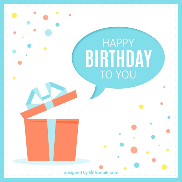 Download Free Happy Birthday Card With A Present Svg Dxf Eps Png Free Download Cut Files Svg Png Dxf