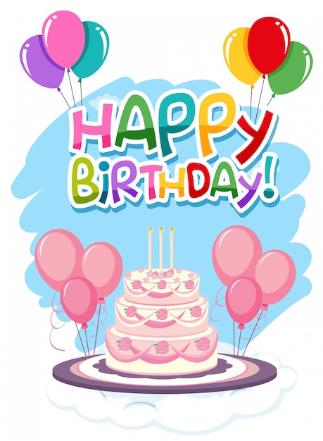 Free vector happy birthday card