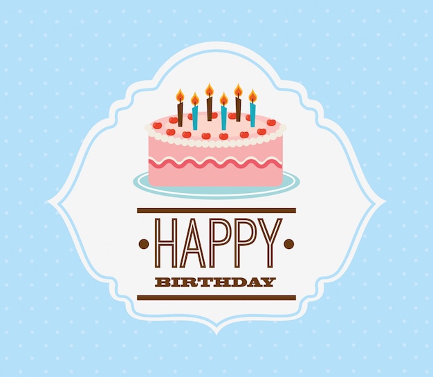Бесплатное векторное изображение Поздравляю с днем рождения