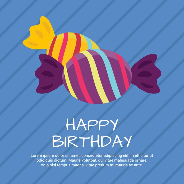 Happy birthday celebration designs with unique style vector