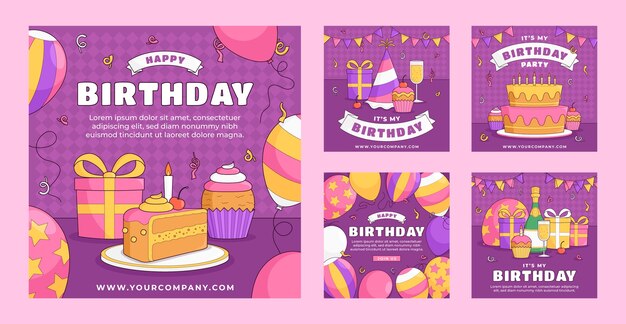 Happy birthday celebration instagram posts