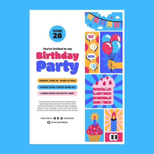 Happy birthday celebration invitation