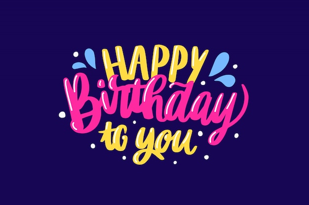 Happy Birthday Colorful Lettering