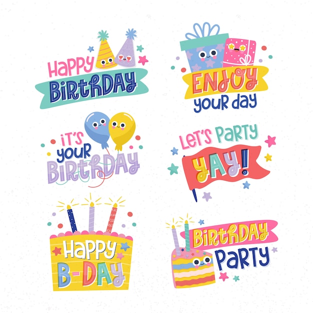 Happy Birthday Stickers