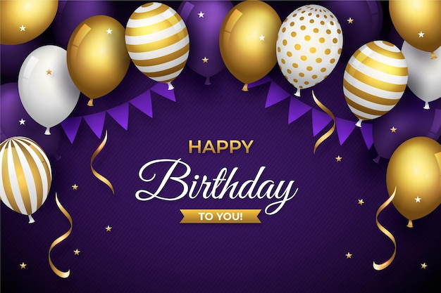 Free vector happy birthday design background