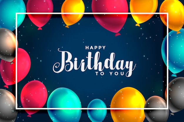 Free vector happy birthday fun balloons card design