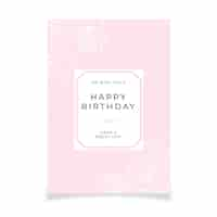 Free vector happy birthday greeting template