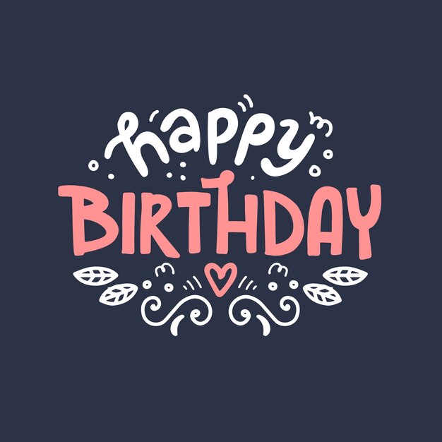 幸せな誕生日のポストカードヴィンテージスタイル 無料のベクター
