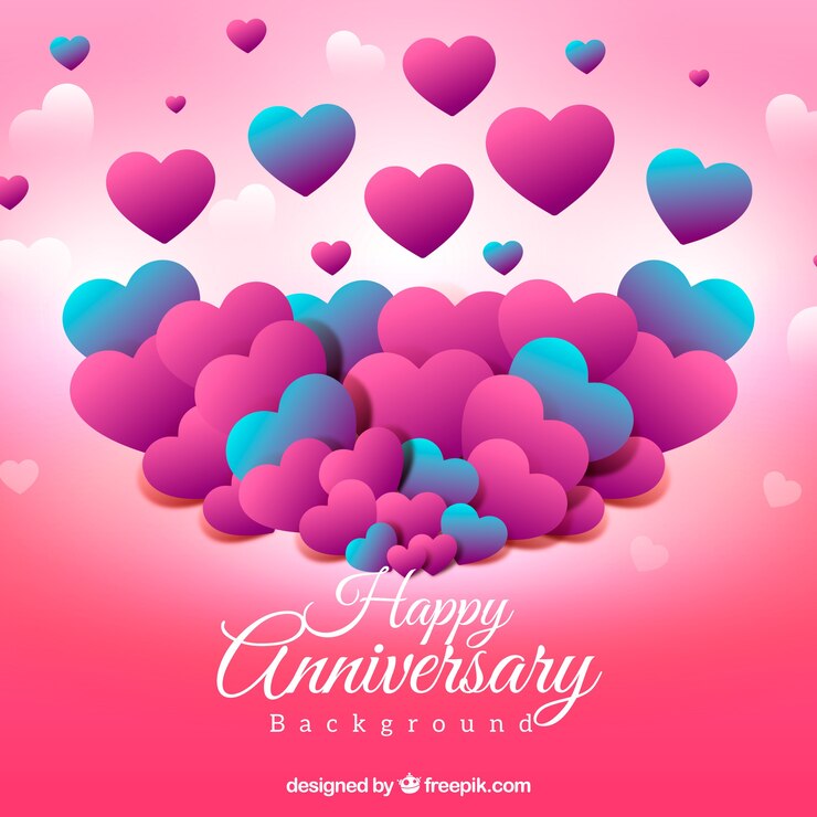 Free Vector happy birthday hearts background