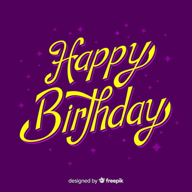 Happy birthday lettering colorful