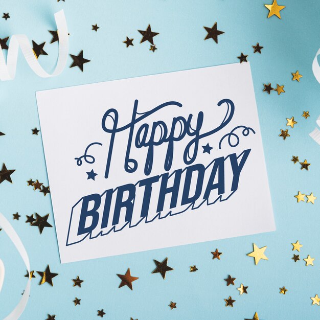 happy birthday lettering concept