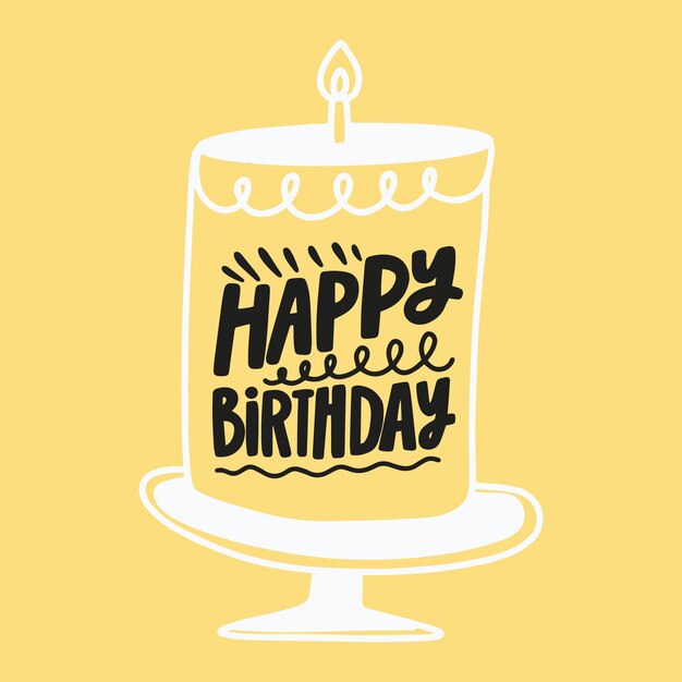 Happy birthday lettering concept