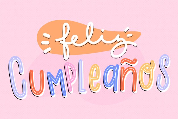 Happy birthday lettering concept