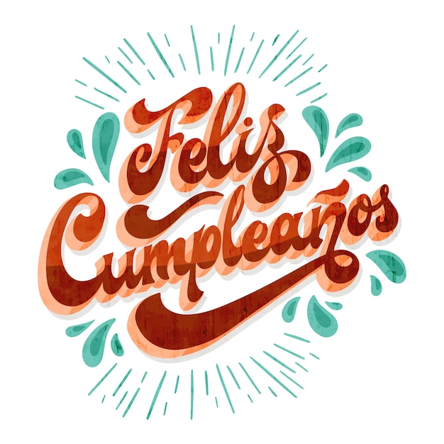 Concetto di lettering di buon compleanno