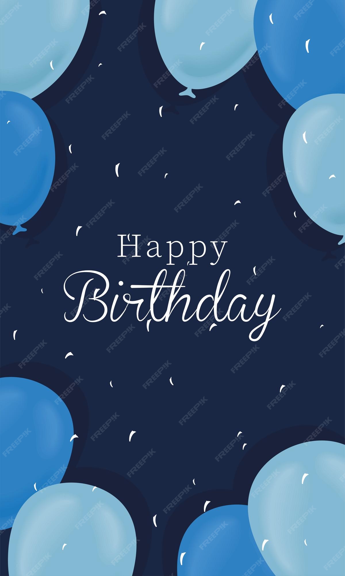 Happy birthday blue Vectors & Illustrations for Free Download ...