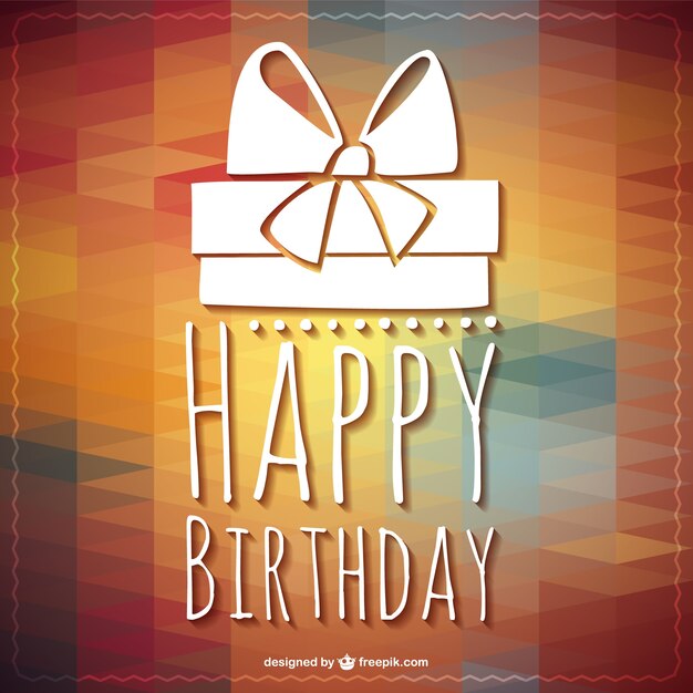 Happy Birthday lettering gift template