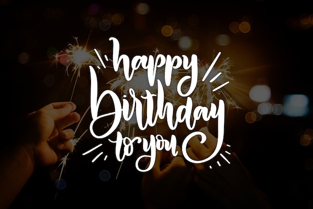 Free vector happy birthday lettering style