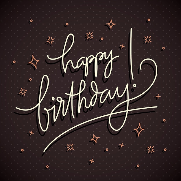 Happy Birthday Lettering Theme