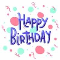 Free vector happy birthday lettering