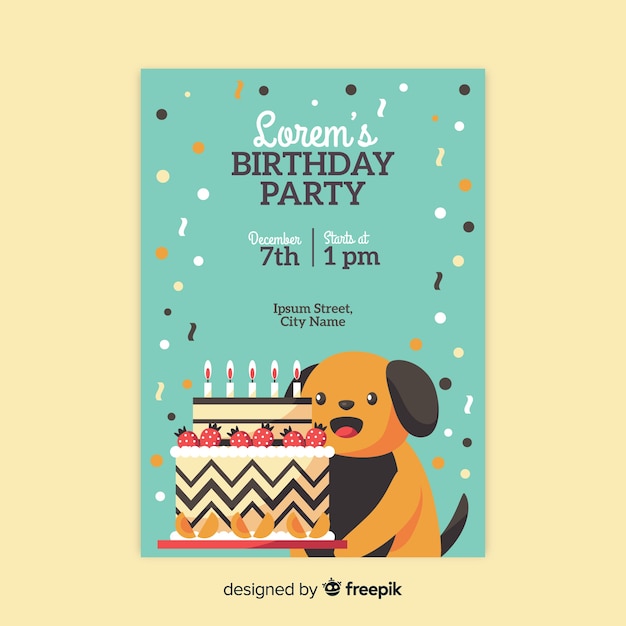 생일 파티 초대장 서식 파일