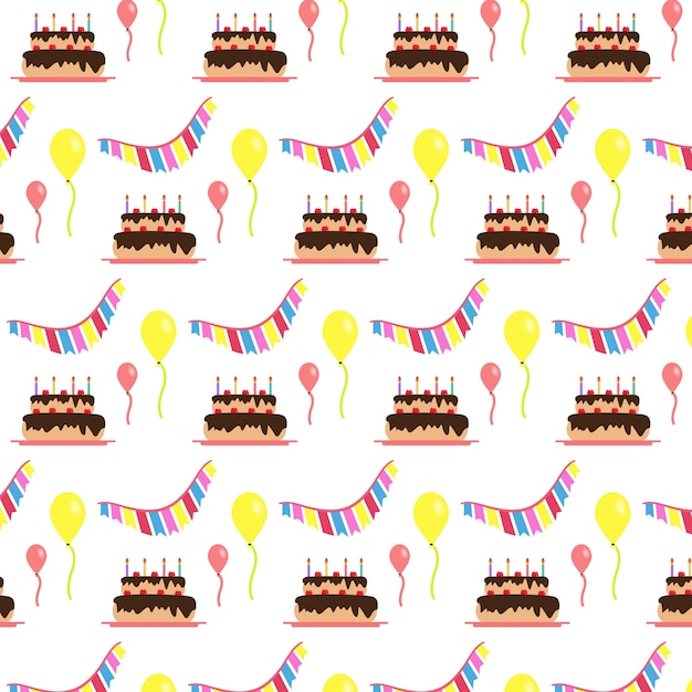 Free vector happy birthday pattern background