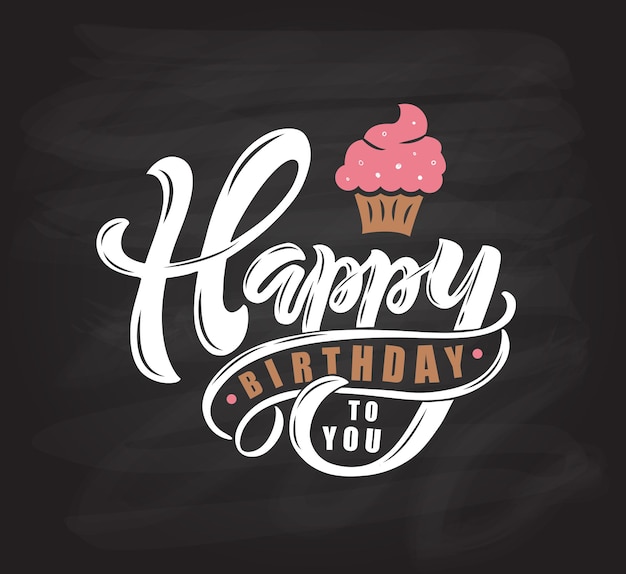 Happy birthday text as birthday badge tag icon happy birthday card invitation banner template Premium Vector