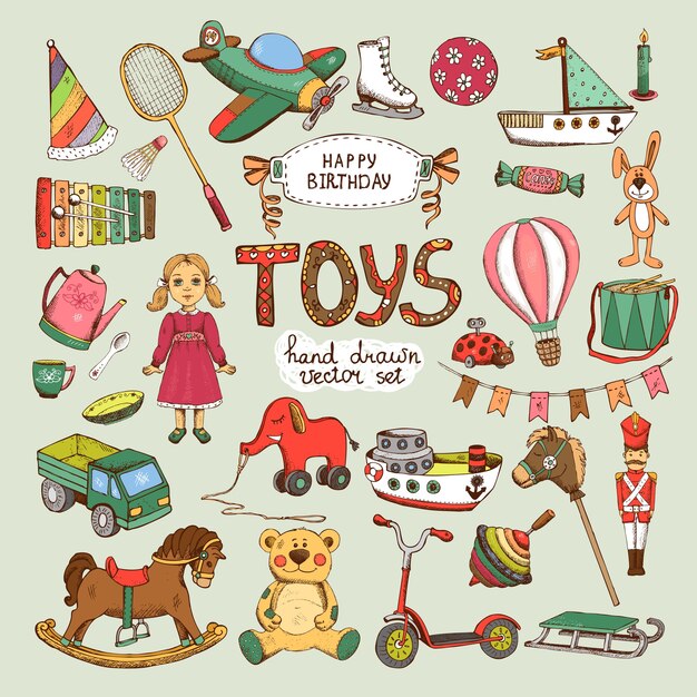 с днем рождения набор игрушек: вертушка воздушный шар слон лошадь