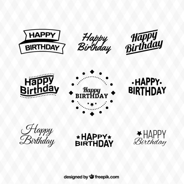 Happy birthday types collection