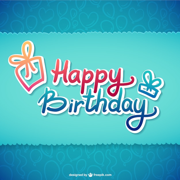 Happy birthday typographic illustration