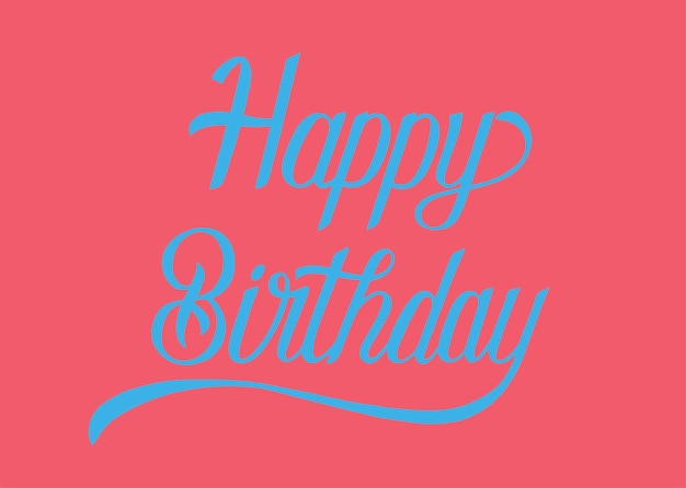 Free vector happy birthday typography design illustration