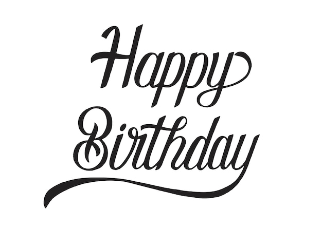 Free vector happy birthday typography design illustration