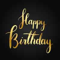 Free vector happy birthday typography style vector