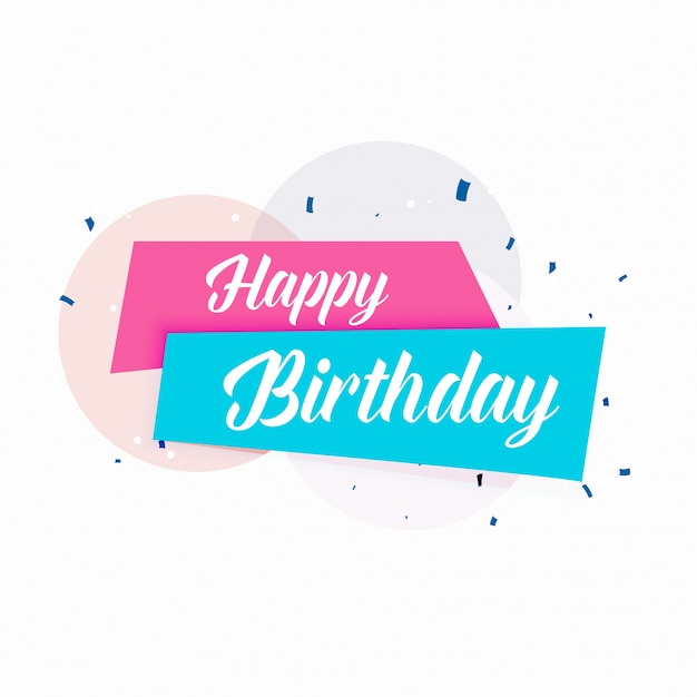 Happy birthday vector simple card design