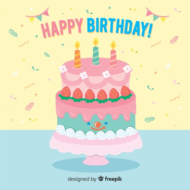 誕生日ケーキ 画像 無料のベクター ストックフォト Psd