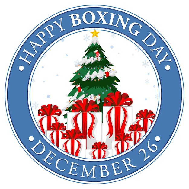 Бесплатное векторное изображение Дизайн баннера happy boxing day