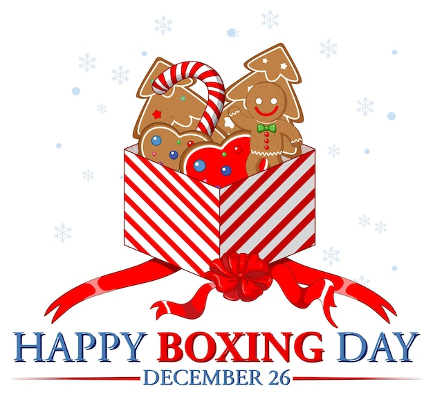 Бесплатное векторное изображение Дизайн баннера happy boxing day