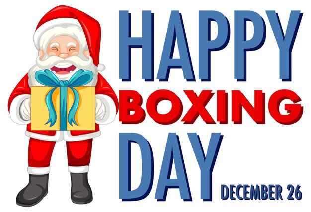 Free vector happy boxing day banner design