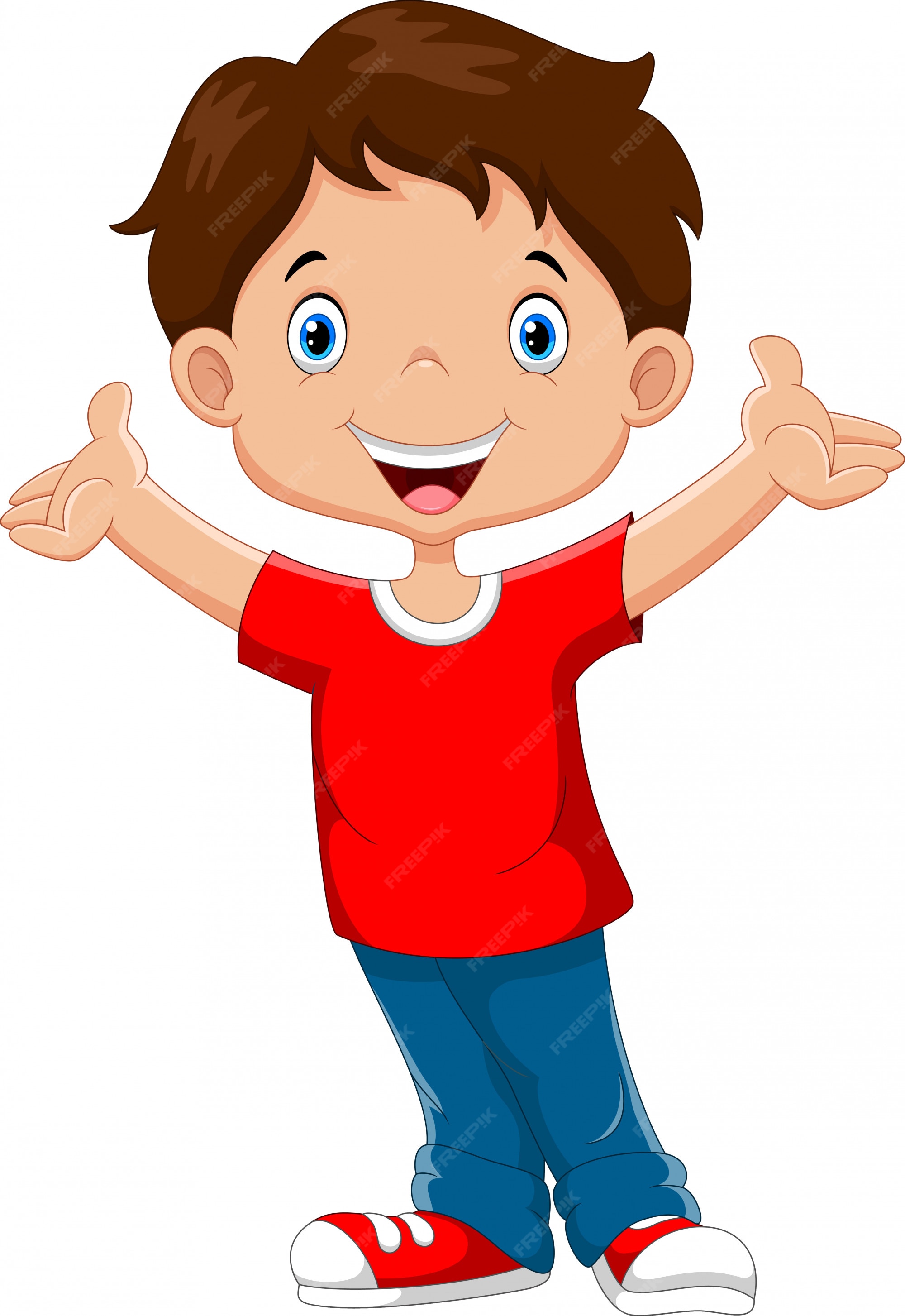 Premium Vector | Happy boy cartoon