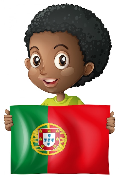 Бесплатное векторное изображение Счастливый мальчик с флагом мексики
